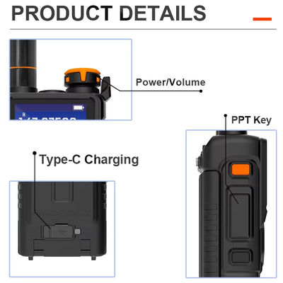 Baofeng K5 συν 10W Δύο ζώνες VHF UHF ραδιόφωνο Το Walkie Talkie για εξωτερικές μεγάλες αποστάσεις