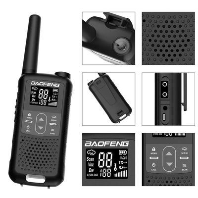 XIR P3688 DP1400 CP200D DEP450 Ψηφιακό Δύο Δρόμους Ραδιοφωνικό Walkie Talkie 103mm*55mm*31mm Μαύρο