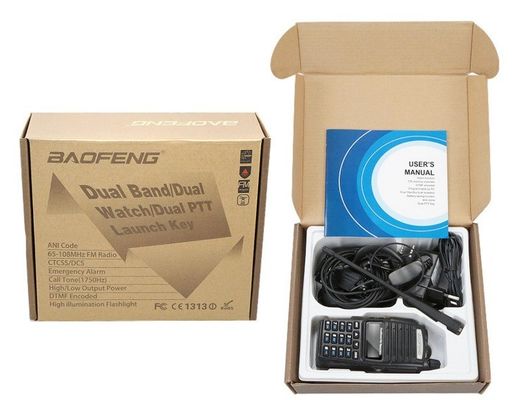 220g Μαύρο UV82 8W BAOFENG Διπλή ζώνη 2 Way Walkie Talkie UV-82 και Radio Top Πώληση