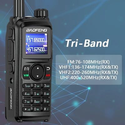 1-10KM Talk Range Baofeng UV-28L 10W Tri-Band Intercom USB-C Φορητό ραδιόφωνο CB