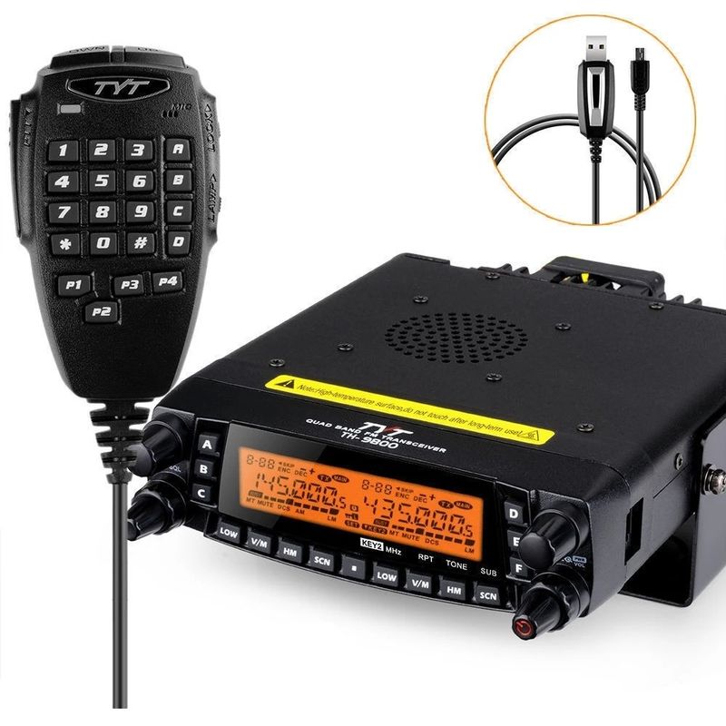 TYT TH-9800 Ραδιοφώνημα αυτοκινήτου 50W Walkie Talkie με 100 χιλιόμετρα μεγάλης εμβέλειας και 209 κανάλια αποθήκευσης