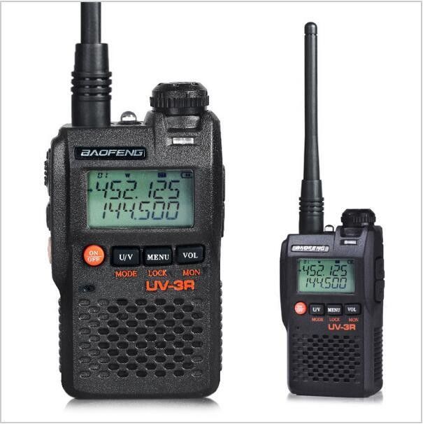 Walkie Talkie UV-3R Δύο ζώνες μακράς εμβέλειας UHF VHF Handy Two Way Radio με οθόνη LCD