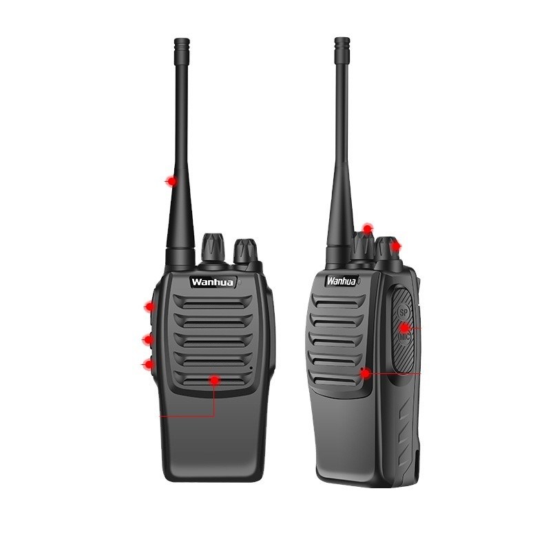 Ξενοδοχείο Wanhua WH27E Walkie Talkie Προσαρμόσιμο 170 * 60 * 35MM Επαγγελματικό UHF μεγάλης εμβέλειας