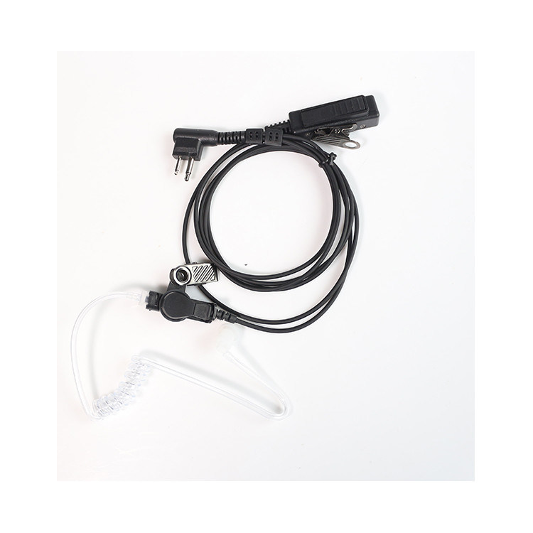 Μαύρα ακουστικά ακύρωσης θορύβου για μικροφώνους 3.5mm συνδετήρες Walkie Talkie Headset