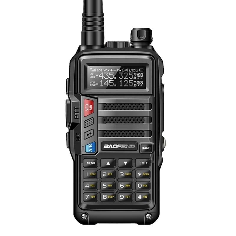 Κουχιαίο ραδιόφωνο VHF UHF 10 χλμ. Μακρά εμβέλεια 5W Φορητό Διοχέτευμα AS-53 BaoFeng Walkie Talkie