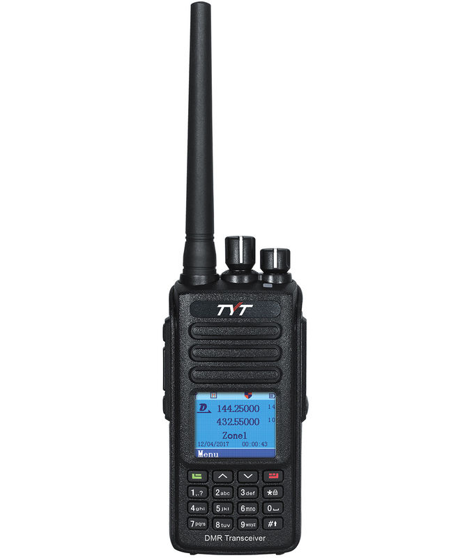 DMR Διπλή ζώνη IP67 Αδιάβροχο GPS Προαιρετικό 100000 επαφές 131mm*61mm*36mm Ψηφιακό Ραδιόφωνο