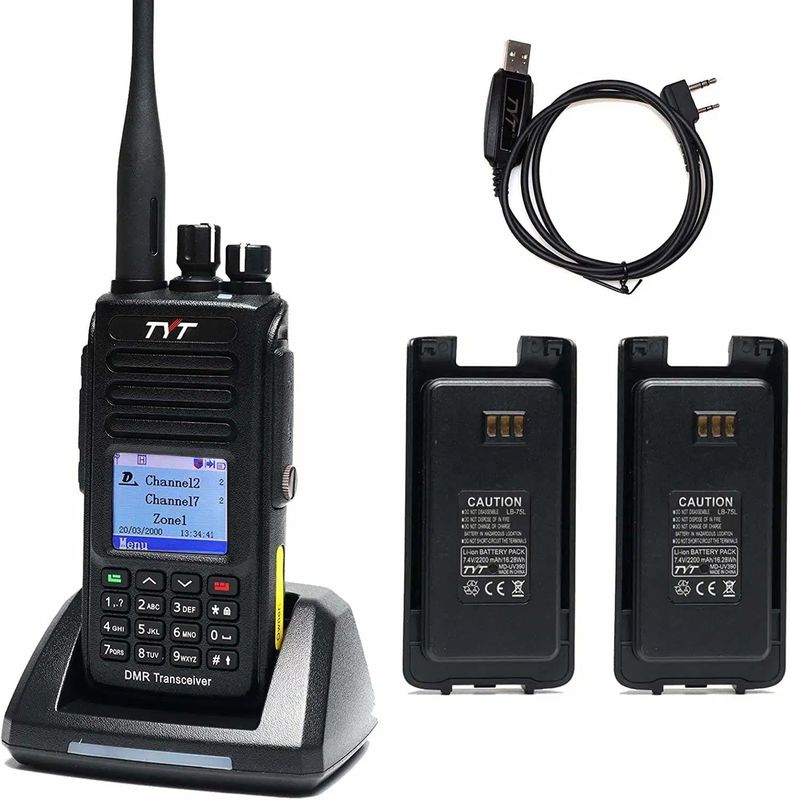 Χαμ Γουόκι Τάκι Τιτ MD-UV390 Διπλή ζώνη VHF UHF Dmr Ραδιόφωνο Αδιάβροχο Αδιάβροχο IP67 201g