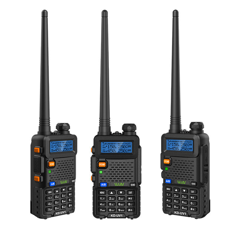 283.4g Walkie Talkie KD-UV1 Δύο ζώνες UHF400-470MHz VHF136-174MHz